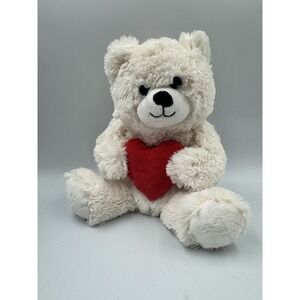 Hallmark LOVE YOU BEAR plush White Bear with RED HEART 14" Sitting